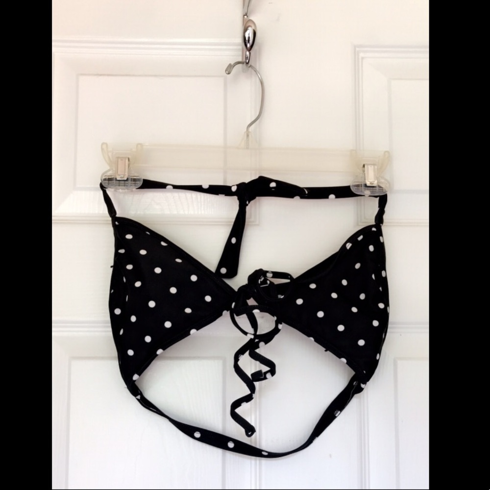 Black and white polka dot bikini